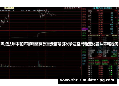 焦点法甲本轮阵容调整释放重要信号引发争冠格局新变化各队策略走向 焦点法甲本轮阵容调整释放重要信号引发争冠格局新变化各队策略走向